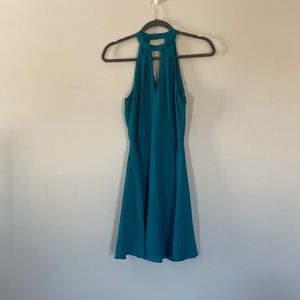*!!WORN ONCE!!* high neck turquoise dress from EXPRESS.